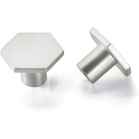 20 stycken silverfärgade köksskåpsknoppar, borstade nickellådor för garderob