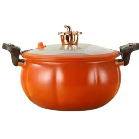 Pumpa gryta Multifunktionell Gjut Järn Lätt Tryck kokare Bräss Koka Ånga Gryta Nonstick Grytor Matlagning Grytor