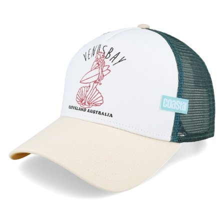 Coastal - White trucker Caps - Venus Bay White Coastal Trucker @ Hatstore