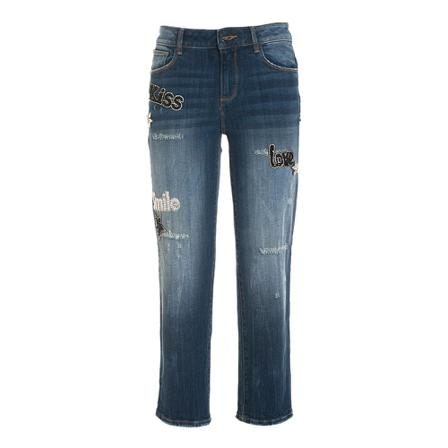 Fracomina, Cropped Jeans Blauw, Dames, Maat:W27