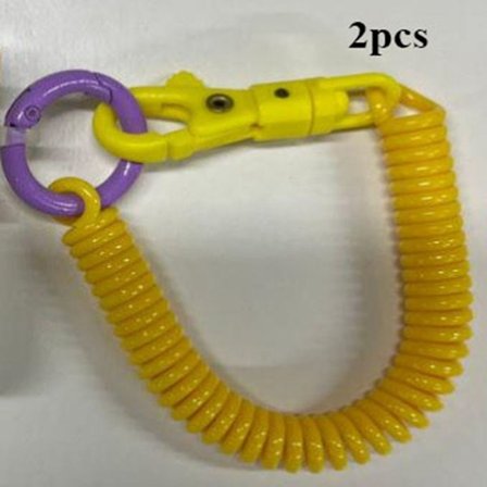 2 st plasttelefon fjäder elastiskt rep - stock