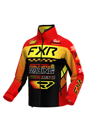 Kurtka Zimowa FXR Cold Cross RR 26 Czerwony/Żółty/Pomarańczowy M