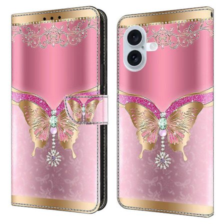 Kompatibel med iPhone 17 Case 3D Mønster PU Læder Wallet Telefon Cover med Støttefod-lingling}