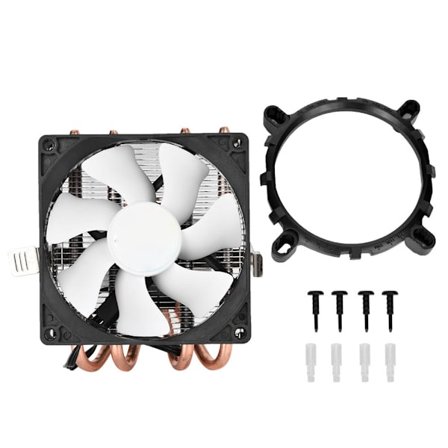 4 Kobberrør 3PIN Hydraulisk Køling Enkelt Ventilator CPU Radiator til Intel/AMD Varmeafleder