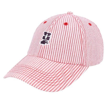 HUF - Rouge Casquette - Seersucker Megablast 6 Panel Hat Red Dad Cap @ Hatstore