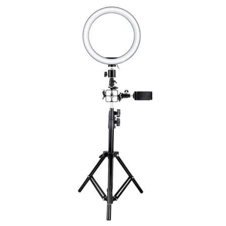 26cm Selfie-Lampe, Stativ & Mobilholder - Perfekt Belysning