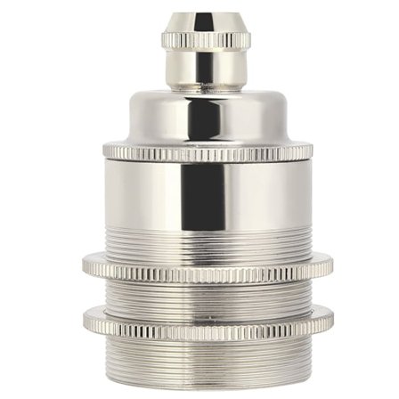 Vintage-stil koppar E27 baslamphållare DIY-tillbehör för ljuskrona bordslampa golvlampa kromfärg