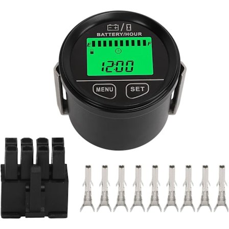 Batteri Monitor - 12v Til 24v Auto Identifikation Positiv Negativ Timing Ur Funktion Spændingsmåler Til Bil Skrubber Golfvogn