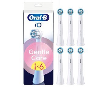 Oral-B iO Gentle Care 6ct - iO Gentle Care vitt tandborsthuvud, 6-pack