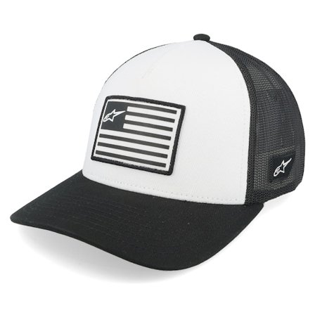 Alpinestars - White trucker Caps - Flag White/Black A-Frame Trucker @ Hatstore