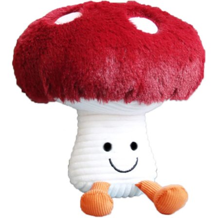 Søt sopp-plysj Kawaii smilende dukke Sopp-plysj Fylt dyr Barn pute Gave