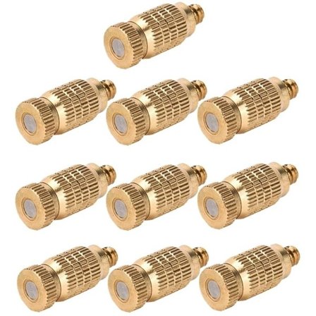 10 st Serie Spray Mist Munstycke Förstoftande Munstycke för Landskapsbelysning Kylning 0,006 Tums Hål 3/16 UNC