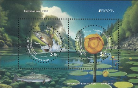Bosnien-Herzegovina - EUROPA 2024 Undervandsfauna og -flora - Postfrisk miniark