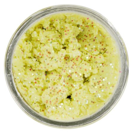 Berkley Powerbait Natural Glitter Trout Dough - Garlic Chartreuse Glit