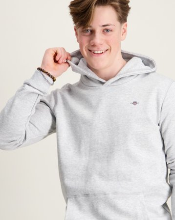 GANT Shield Hoodie Grå Hoodies/Hættetrøjer Dreng - Kids Brand Store