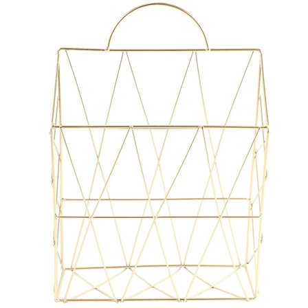 Hængende Avis- og Tidsskrift-Opbevaringskurv med Hylder i Metal - Dokumentholder - Organiseringskurv