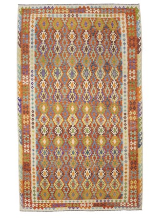 Kilim Afghan Old Style Rug Oriental Brown/Orange Large (Wool, Afghanistan)