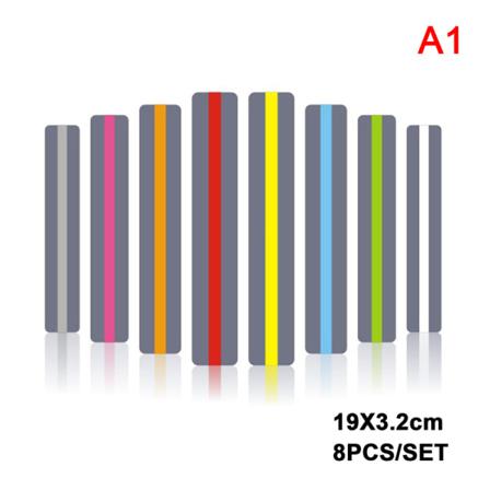8 st Guidade läsremsor Markeringsremsor Färgad överlägg Hej