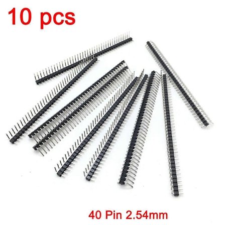 10 stk 40-pins 254 mm Høyre Vinkel Hann Stift Header 40-pins Brytbar Rett Hann Dobbel Rad Stift Header Stripe for Arduino