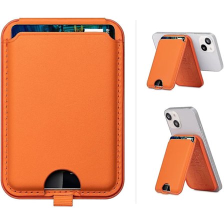 Magnetisk Stand Magsafe Wallet, Magnetisk Wallet Kortholder Med Stand, Magsafe Læder Wallet Justerbar Stand