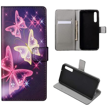 Plånboksfodral Sony Xperia 5 II - Lila / Fjärilar