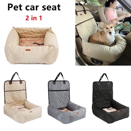 Back Seat Car Use Pet Car Carrier Cover Avtagbar svart 60*50*61cm