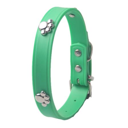 Silikon Hundekrave - Hvid mode hundekrave, spænde ring og