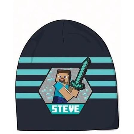 Minecraft Creeper Mössa - Steve 52 (ca 4-7 År), Mörkgrå