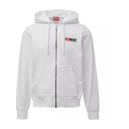 Diesel Zip-throughs , Wit , Heren , Maat: XL Hoodies & sweatvesten