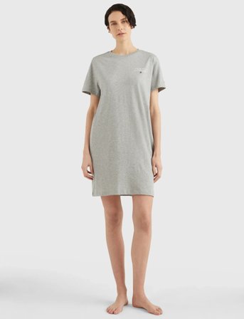 Tommy Hilfiger Short Sleeve T-Shirt Dress - Grey - L