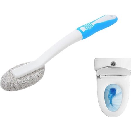 Pimpstein toalettbørste - Pimpstein rengjøringsbørste - Rengjøringsbørste - Toalettrengjøringsbørste | 30x5cm for husholdning, bad, basseng, vask, 