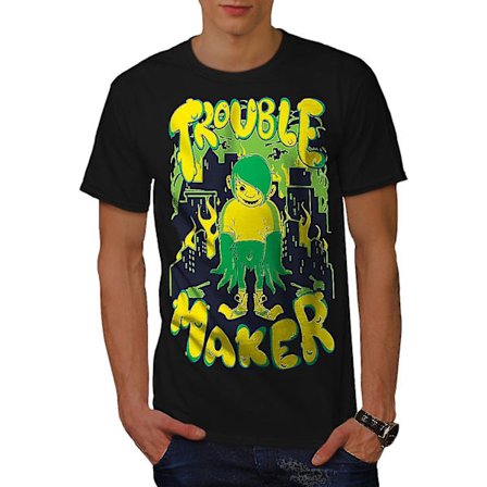 Trouble Maker Art Men Blackt-shirt