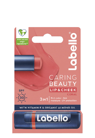 Labello Läppbalsam Caring Beauty Coral-Nude 4,8 g Läppvård Dam Rosa