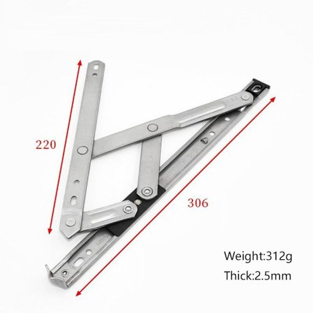 Topphengslet vindushengsel vindusstøtte 12 TOMMER 2,5 MM 12 TOMMER 2,5 MM
