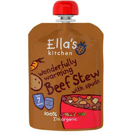 Ella's Kitchen Babymos oksekød & grøntsager (7 mdr) Ø 130 g, Helse & Madvarer, Babymad, Babymos