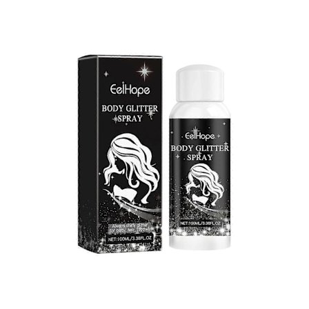 Body Flash Spray - Glitter Highlight Spray för Ansikte & Kropp, Perfekt för Fester, 100ml