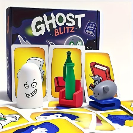 Hurtigt kortspil, der udfordrer dit syn med spøgelsesagtig lyn, spil med det samme uden rekvisitter, et spændende interaktivt bordspil ....