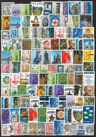 Island - 470 frimærker - Stemplet