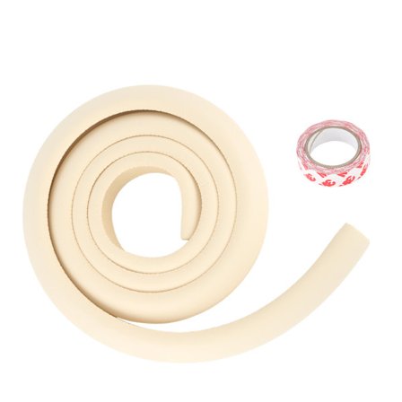 Vauvan turvallinen reunanauha L-tyyppinen korkea elastisuus huonekalujen reunanauha suoja kodin turvallisuuteen (beige)