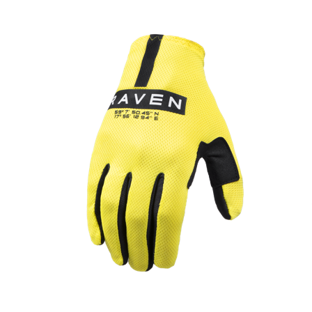 Crosshandschuhe Raven RV-One Hi-Vis/Schwarz S
