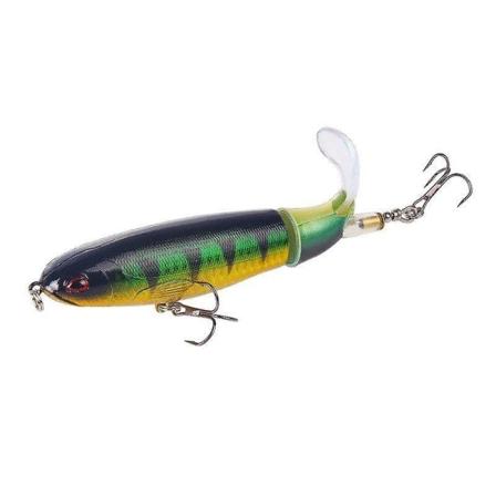 Whopper Popper Fiskedrag Artificiellt bete Hårt Mjukt Roterande Tail Tackle 35g-H