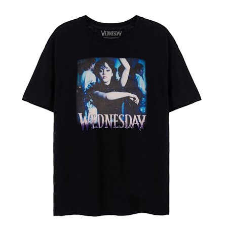 Wednesday Dam/Kvinnor Logotyp T-shirt L Svart