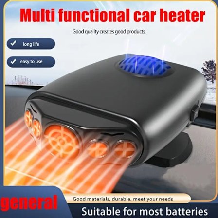12V Bilvarmer Rask Oppvarming – Bærbar Kupevarmer, Enkel Montering, Avtakbar & Holdbar for Alle Kjøretøy