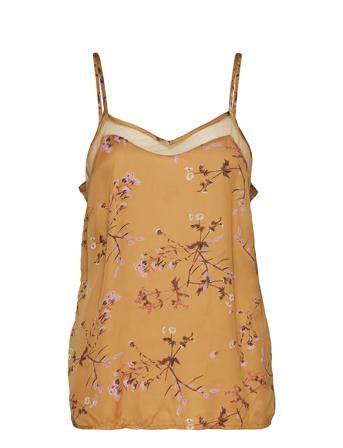 Strap Top In Valley Print Yellow Coster Copenhagen