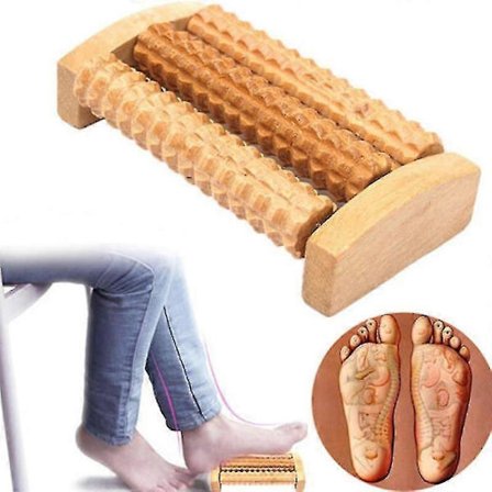 Uusi Heath Therapy Relax -hierontalaite, puinen rulla, jalkahierontalaite, stressinlievittäjä