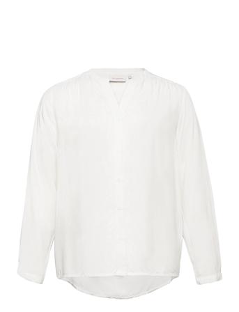 Caranita Ls Shirt Blus Långärmad Vit ONLY Carmakoma