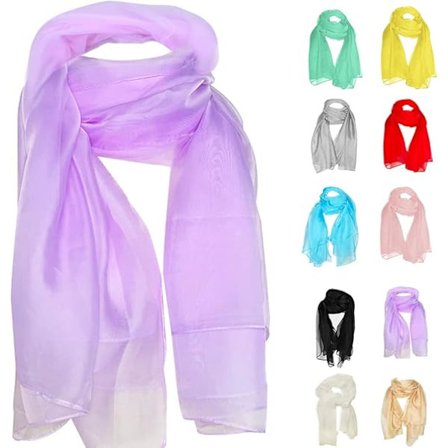 Chiffonskjerf, sjal og omslag for kvinner, myke og lette, elegante aftenkjoler, bryllup, brudepike