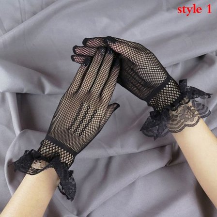 Naiset Käsineet Mesh Verkkokäsineet Pitsi Rukkaset Full Finger Glove