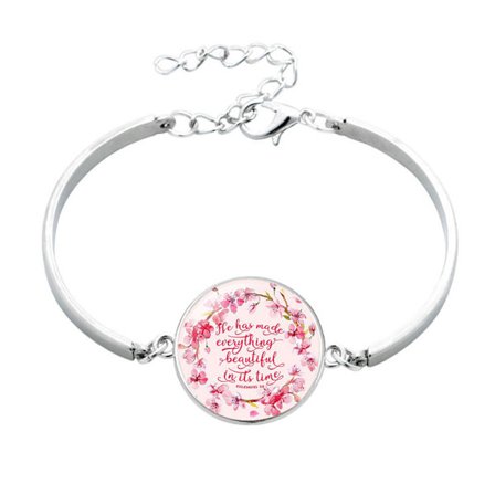 Valentinsdag Klassiske Citater til Time Gem Armring Justerbar Størrelse Smykker til Mænd Kvinder Elsker Bryllup Fødsel