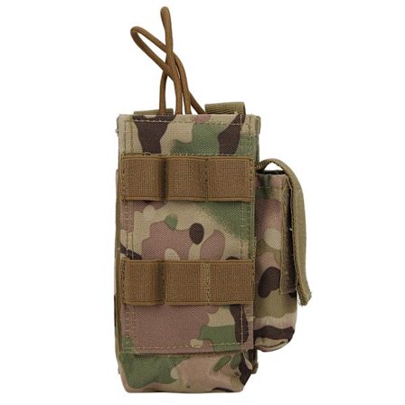 Molle Radio Pouch Mini Radio Holder Veske Vanntett Walkie Talkie hylster med sidelommer Kamuflasje